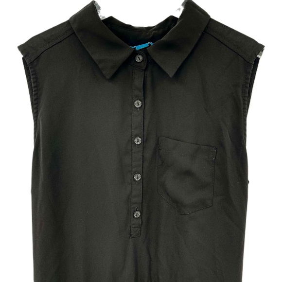 L'Amour Nanette Lepore | Sleeveless Shirt Dress | Black | Sz M - Picture 6 of 13